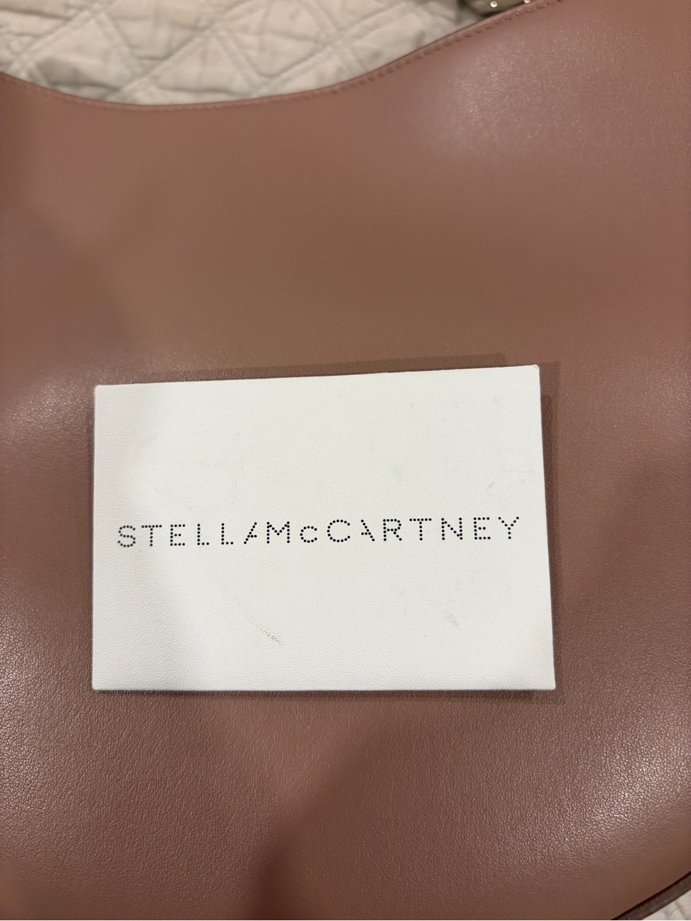 Stella McCartney Frayme Dusty Pink Shoulder Bag with Chunky Two-Tone Chain - Picture 7 of 11
